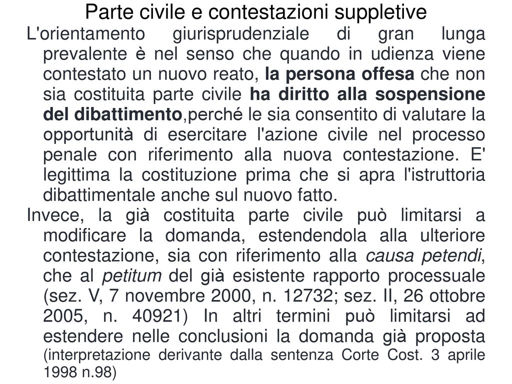 Costituzione Di Parte Civile E Statuizioni Risarcitorie Ppt Scaricare