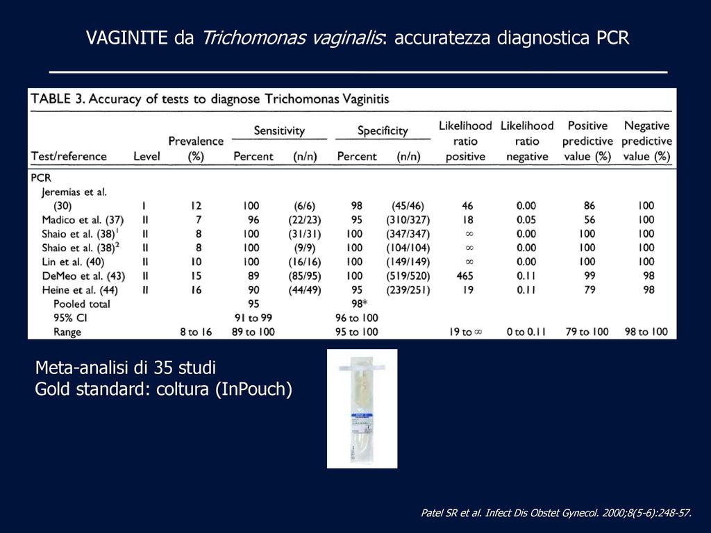 VAGINITE da Trichomonas vaginalis: accuratezza diagnostica PCR