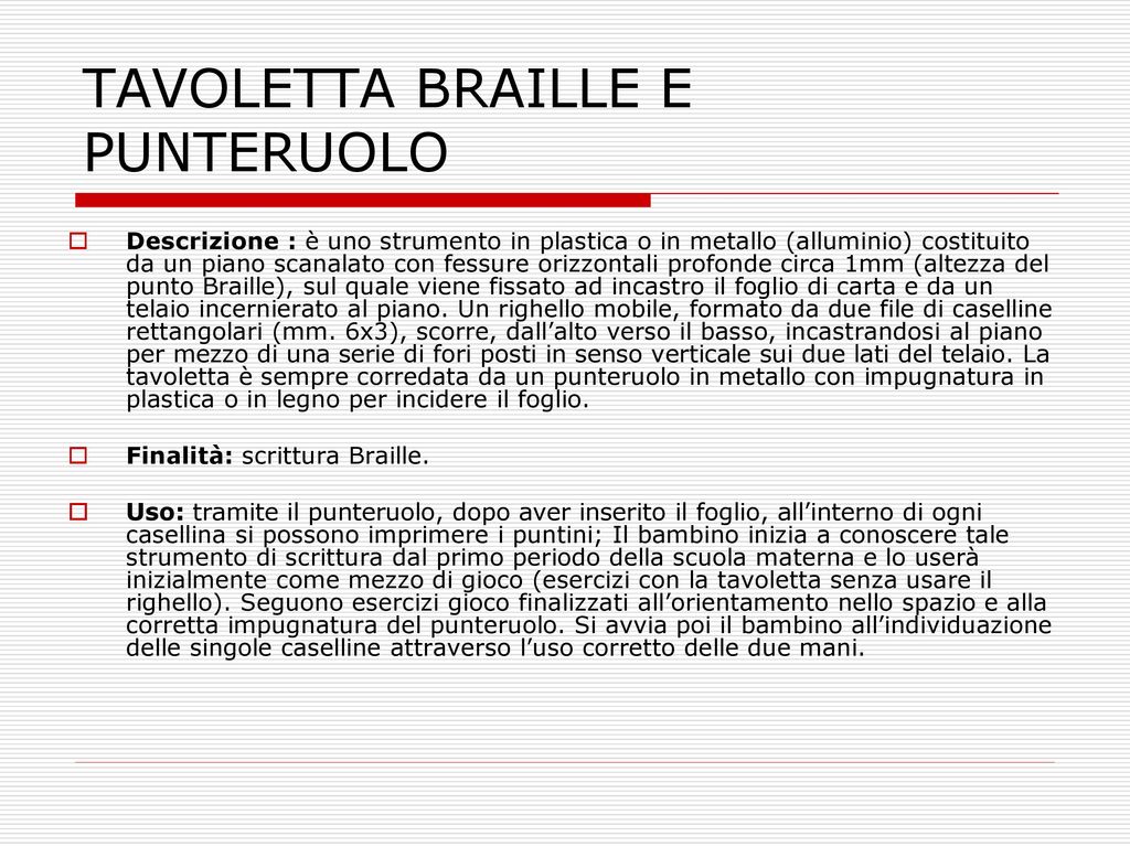 Tavoletta Braille