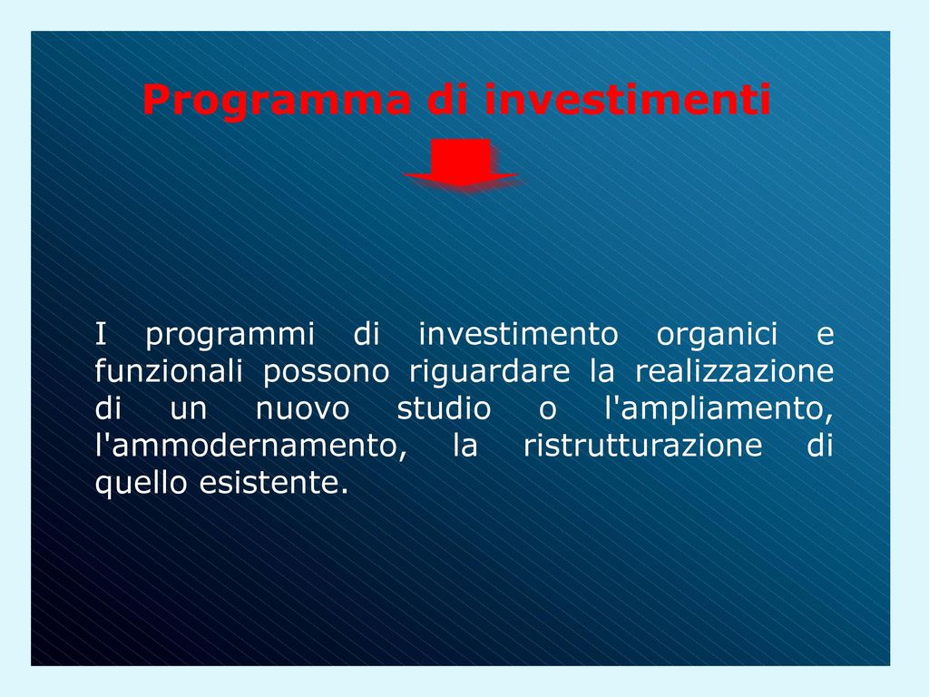 Programma di investimenti
