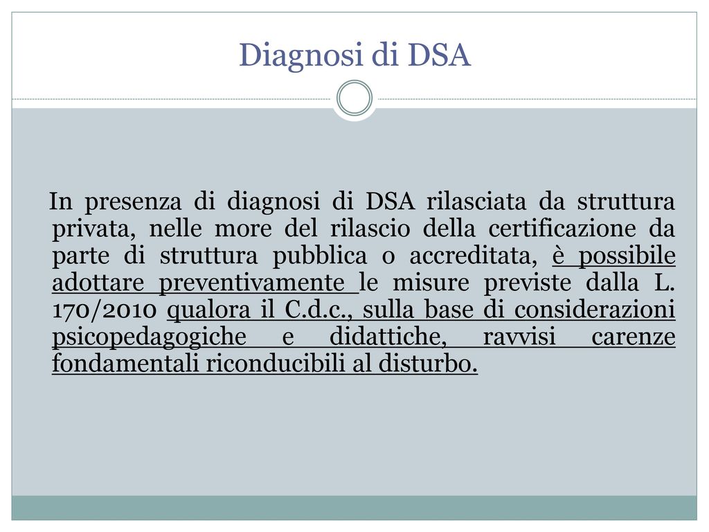 Diagnosi di DSA