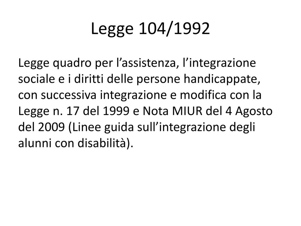 Legge 104/1992