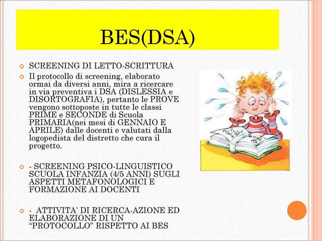 BES(DSA) SCREENING DI LETTO-SCRITTURA