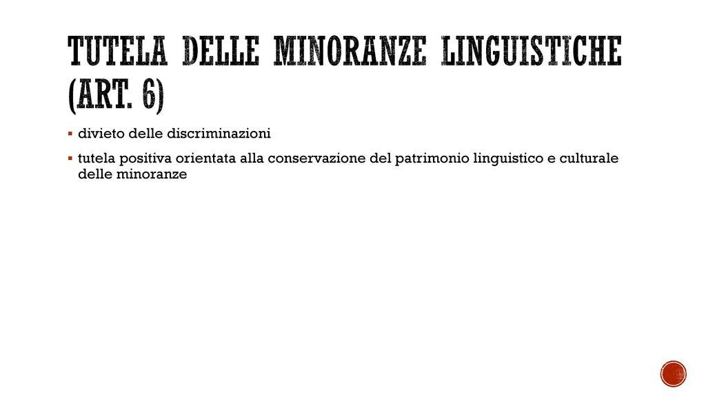 tutela delle minoranze linguistiche (art. 6)