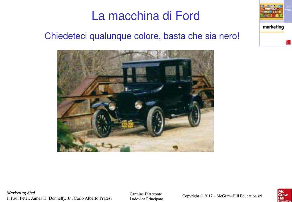 La macchina di Ford Chiedeteci qualunque colore, basta che sia nero!