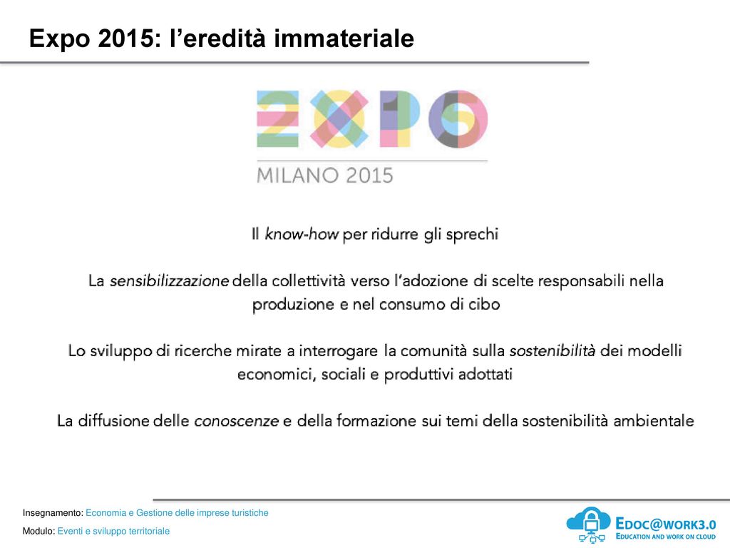 Expo 2015: l’eredità immateriale