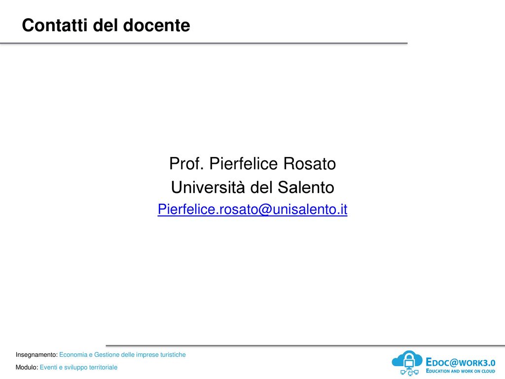 Prof. Pierfelice Rosato Università del Salento