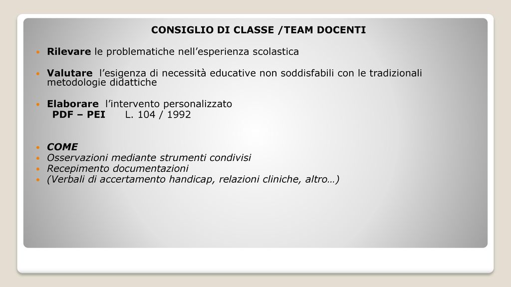 CONSIGLIO DI CLASSE /TEAM DOCENTI