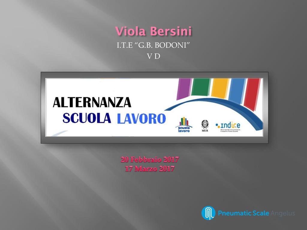 Viola Bersini I.T.E G.B. BODONI V D 20 Febbraio Marzo 2017