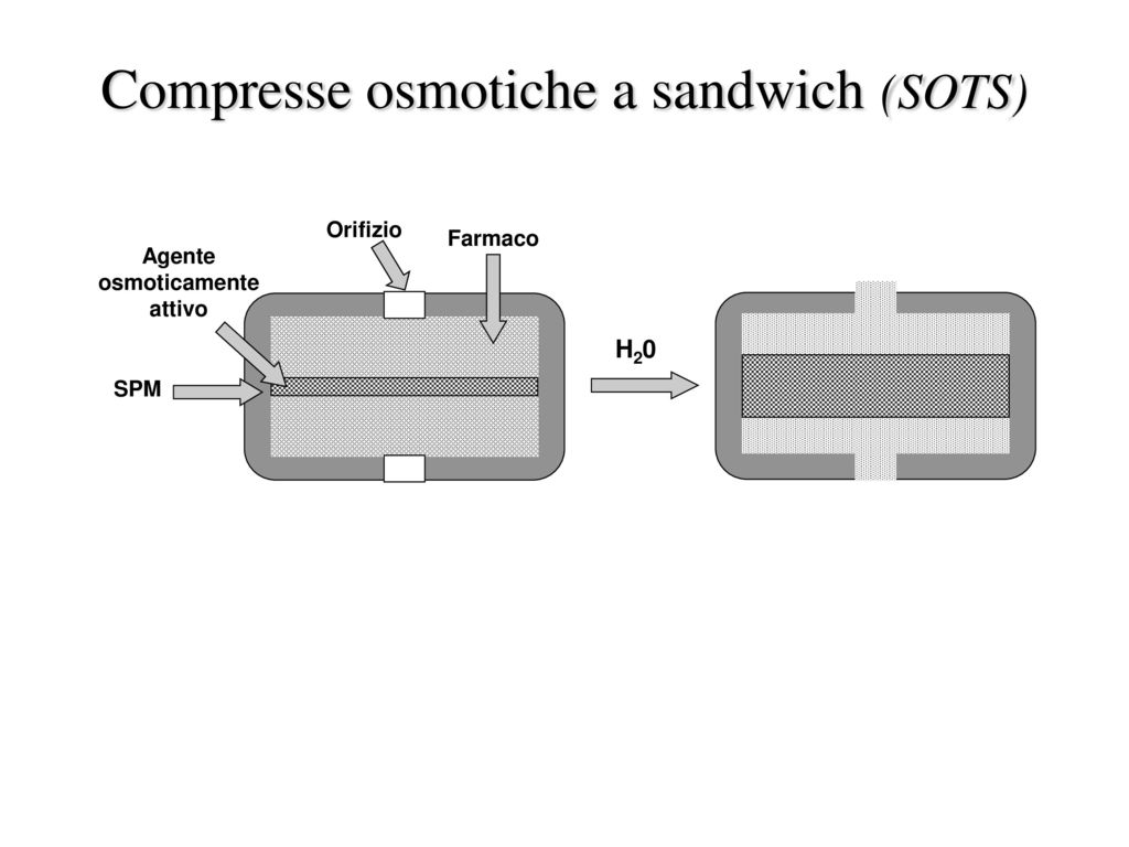 Compresse osmotiche a sandwich (SOTS)