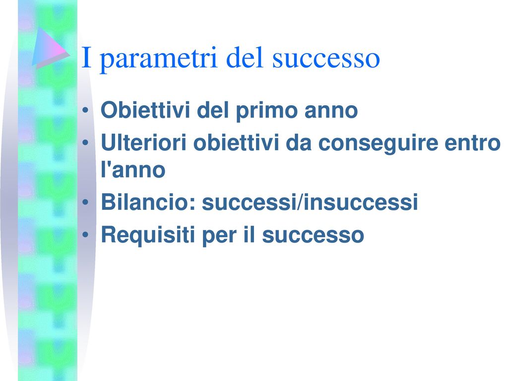 I parametri del successo