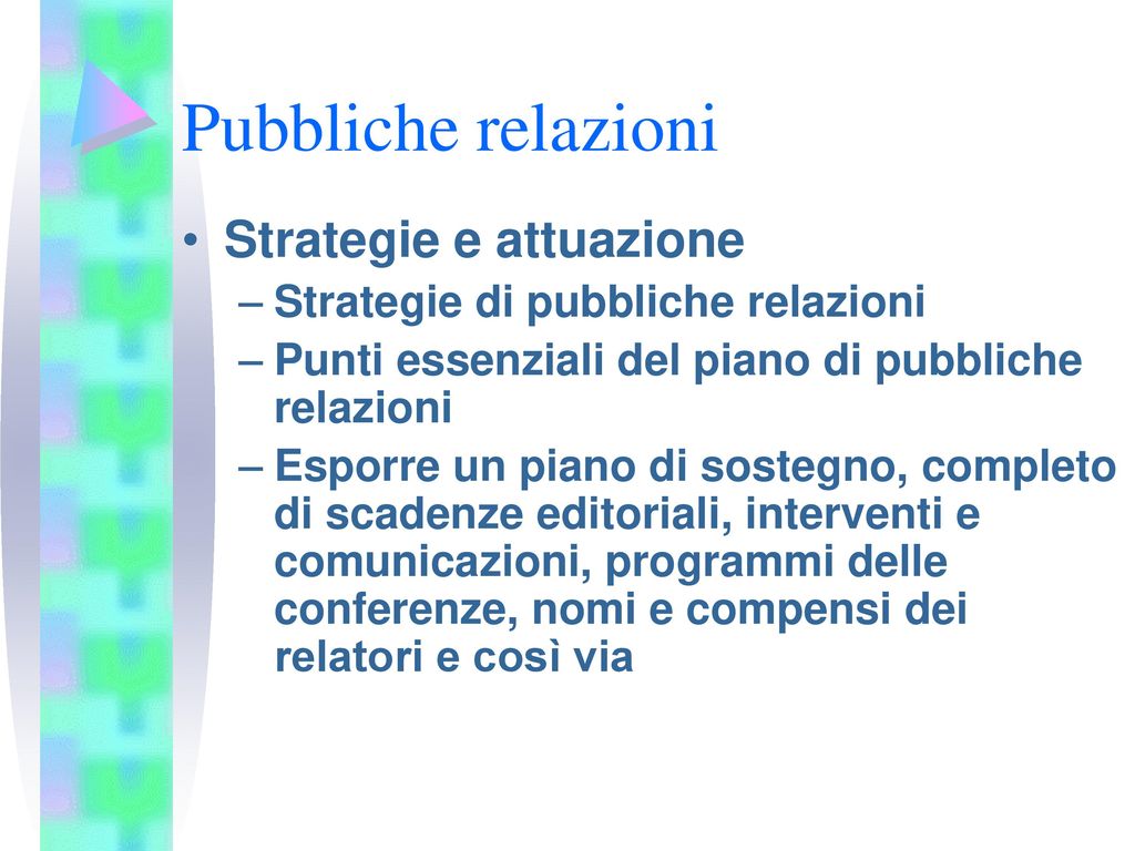 Pubbliche relazioni Strategie e attuazione