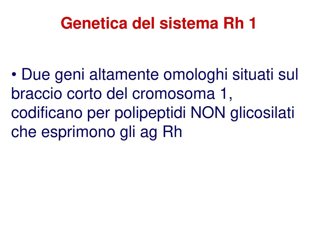 Genetica del sistema Rh 1