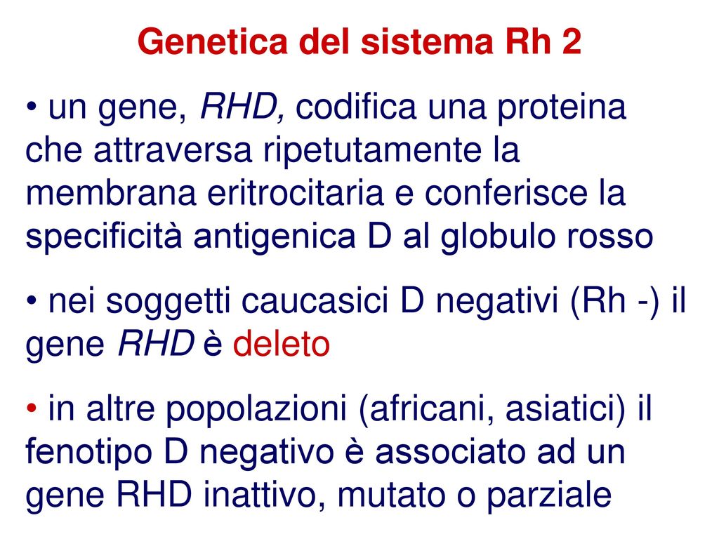 Genetica del sistema Rh 2