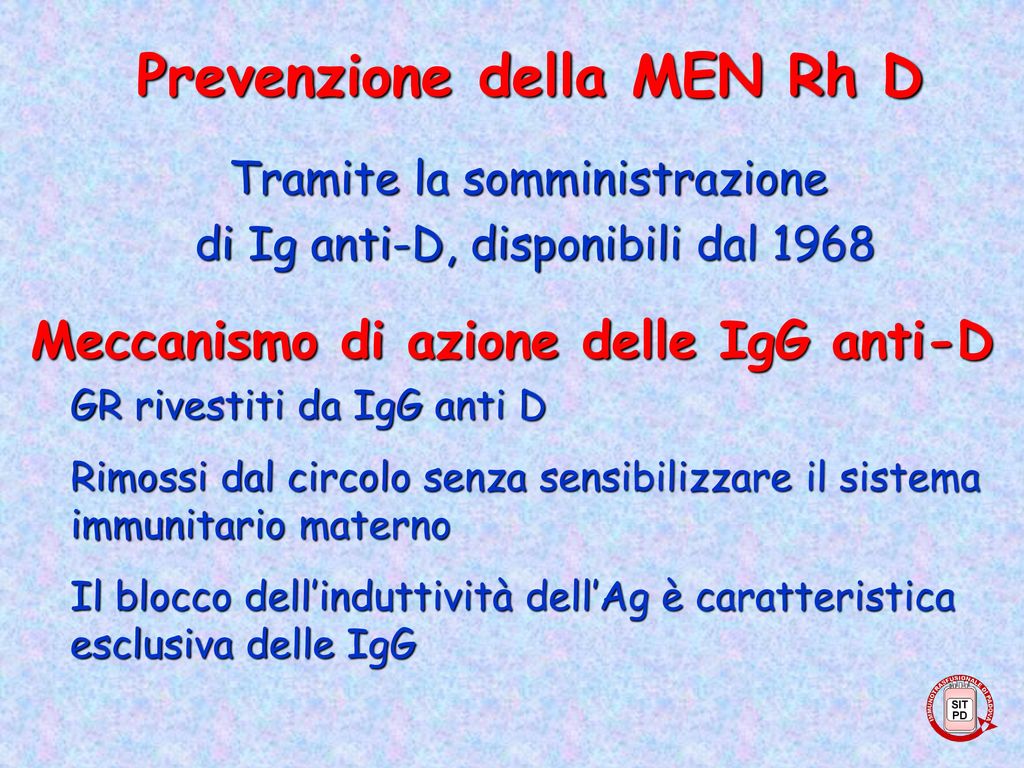 Prevenzione della MEN Rh D