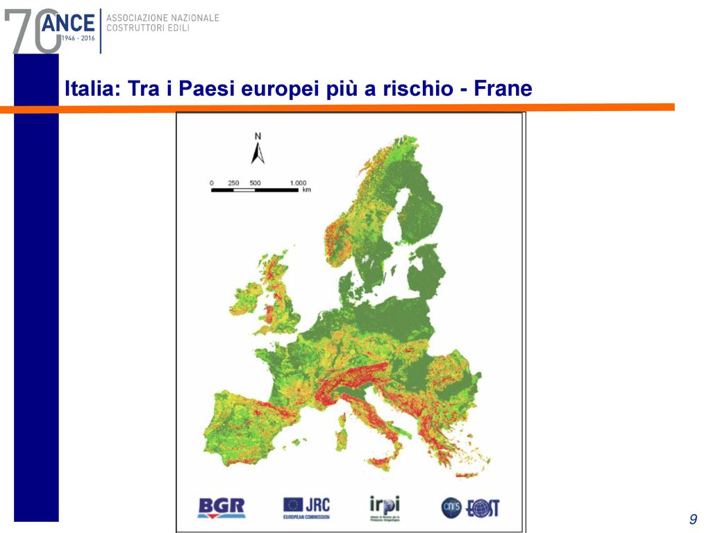 Italia: Tra i Paesi europei più a rischio - Frane