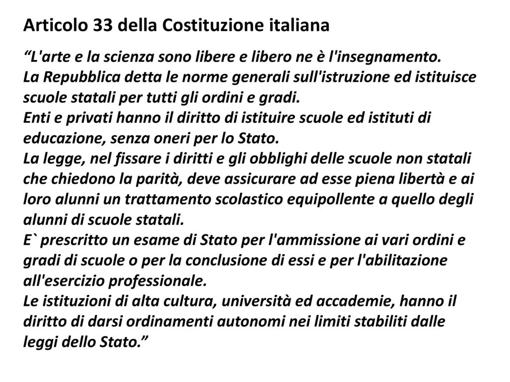 Articolo 33 della Costituzione italiana