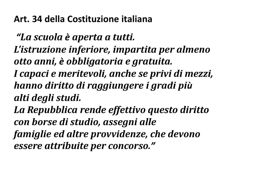 Art. 34 della Costituzione italiana