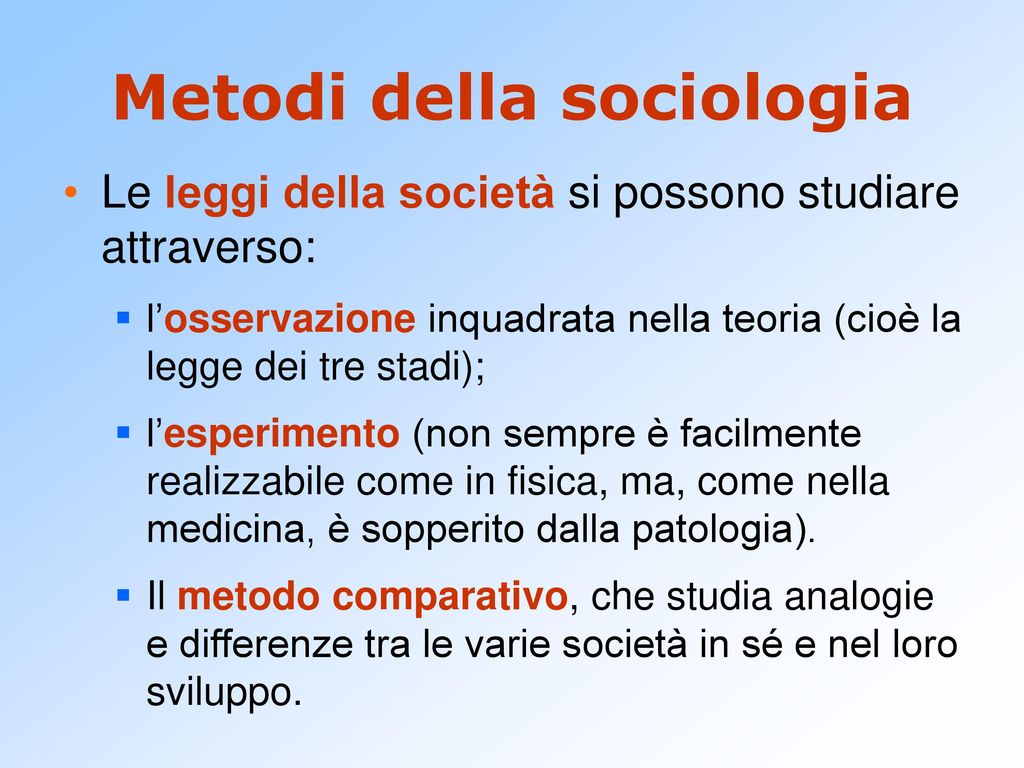 Metodi della sociologia