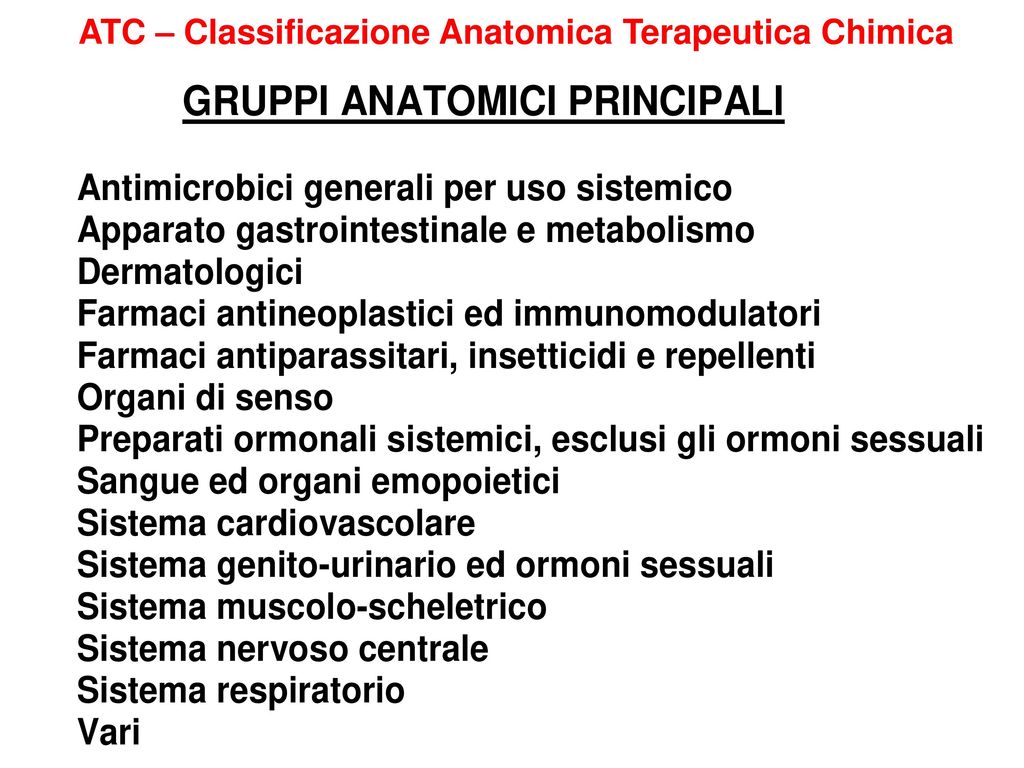 FARMACO Secondo La Definizione Dell’OMS Il Farmaco è Una Sostanza In ...