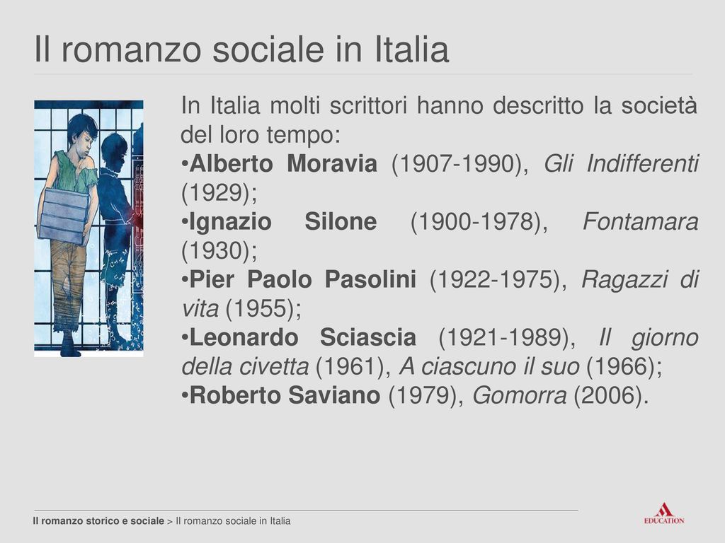 Il romanzo sociale in Italia