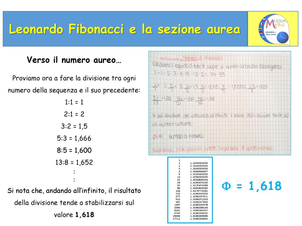 Leonardo Fibonacci e la sezione aurea