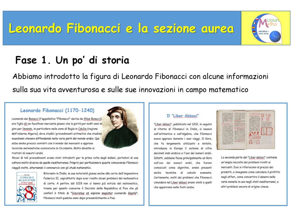Leonardo Fibonacci e la sezione aurea