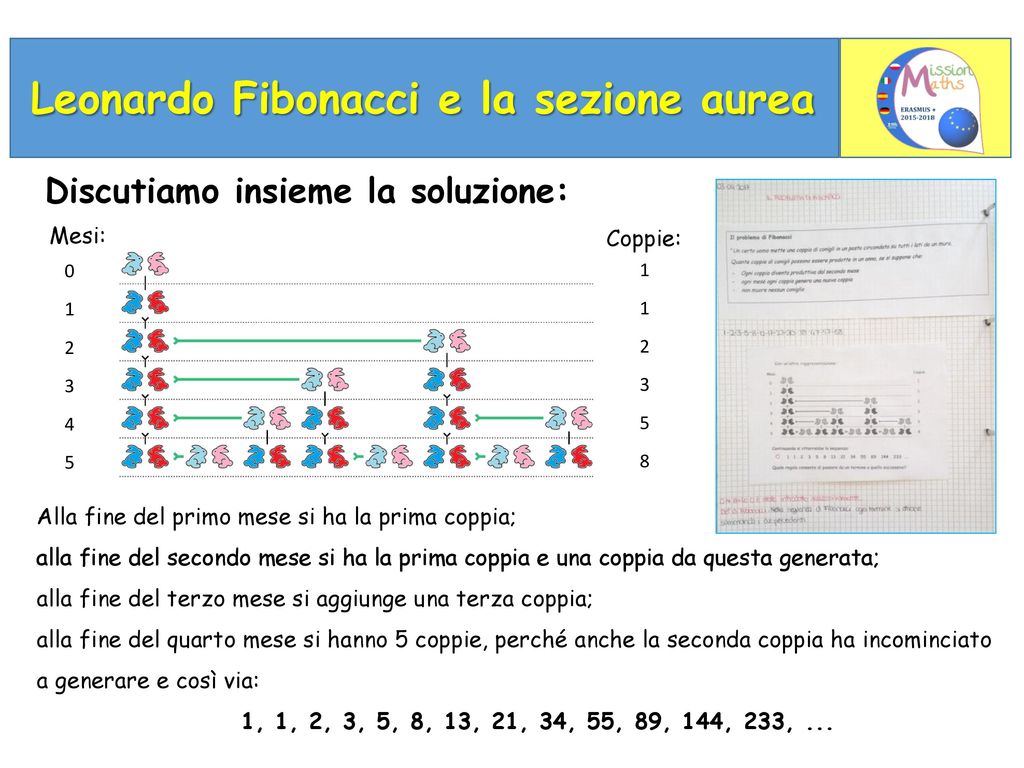 Leonardo Fibonacci e la sezione aurea Discutiamo insieme la soluzione: