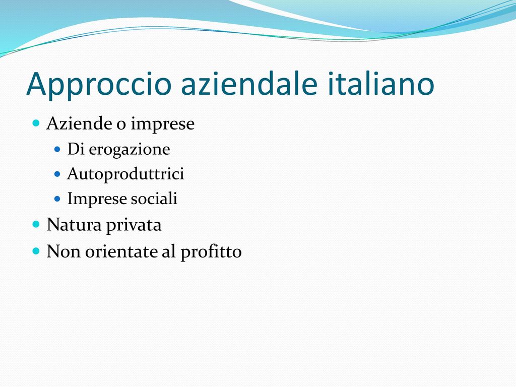 Approccio aziendale italiano