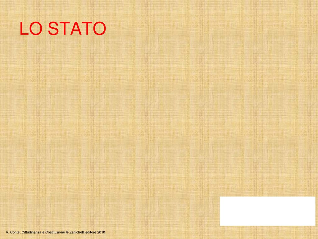 LO STATO V. Conte, Cittadinanza e Costituzione © Zanichelli editore 2010