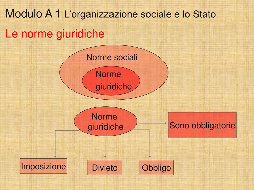 Modulo A 1 L’organizzazione sociale e lo Stato