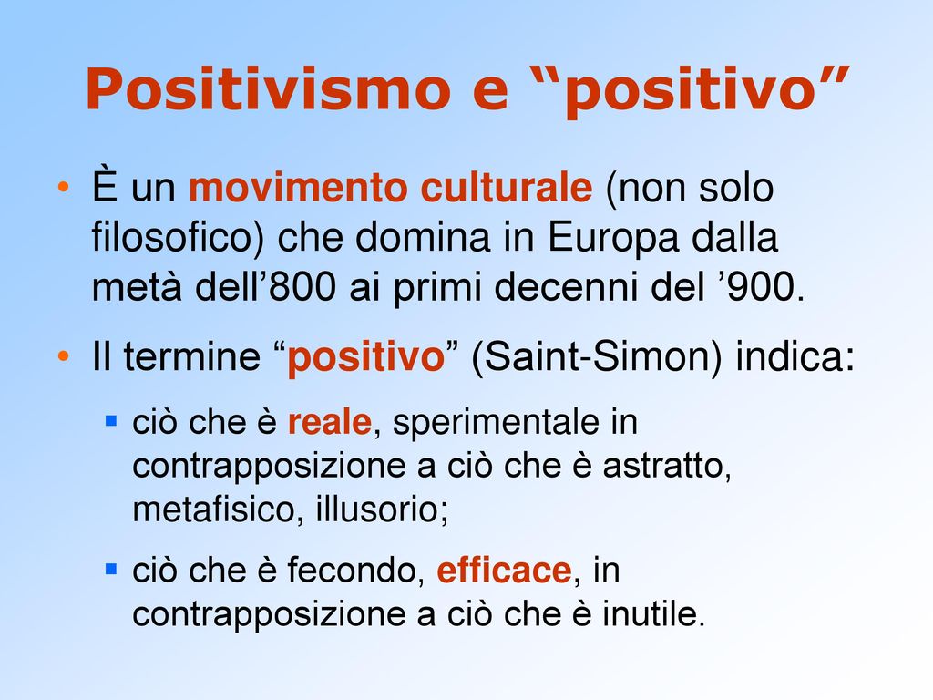 Positivismo e positivo