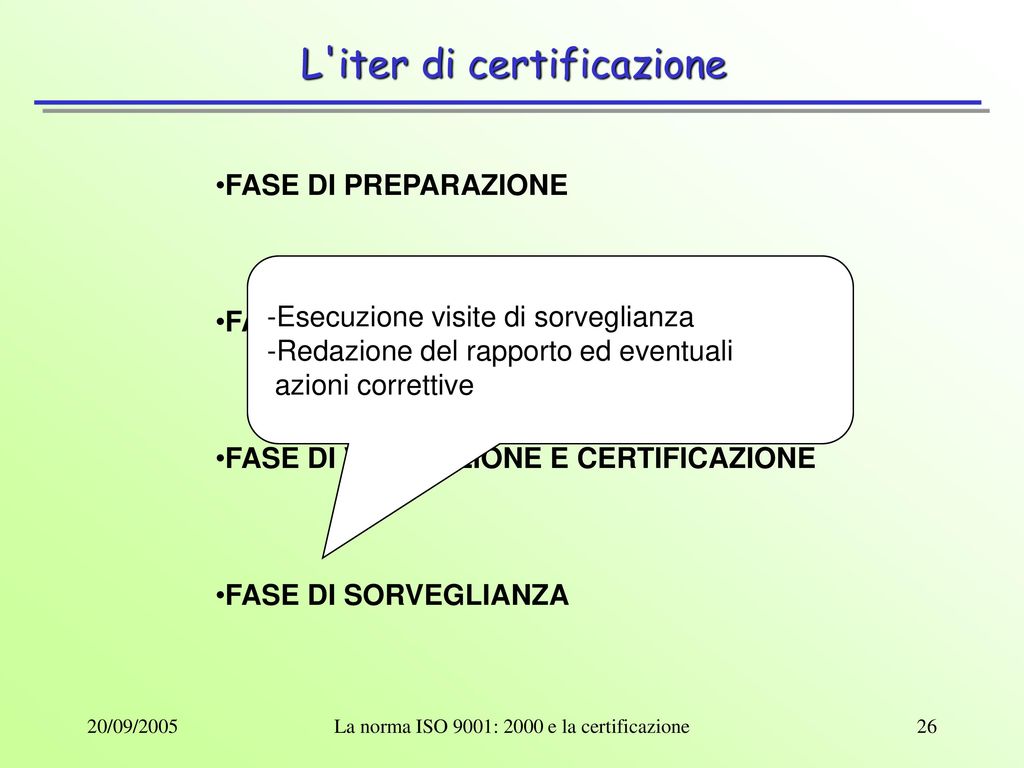 La norma ISO 9001: 2000 e la certificazione
