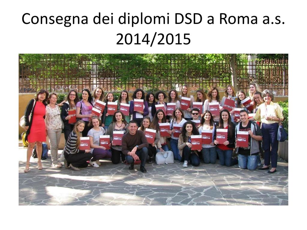 Consegna dei diplomi DSD a Roma a.s. 2014/2015