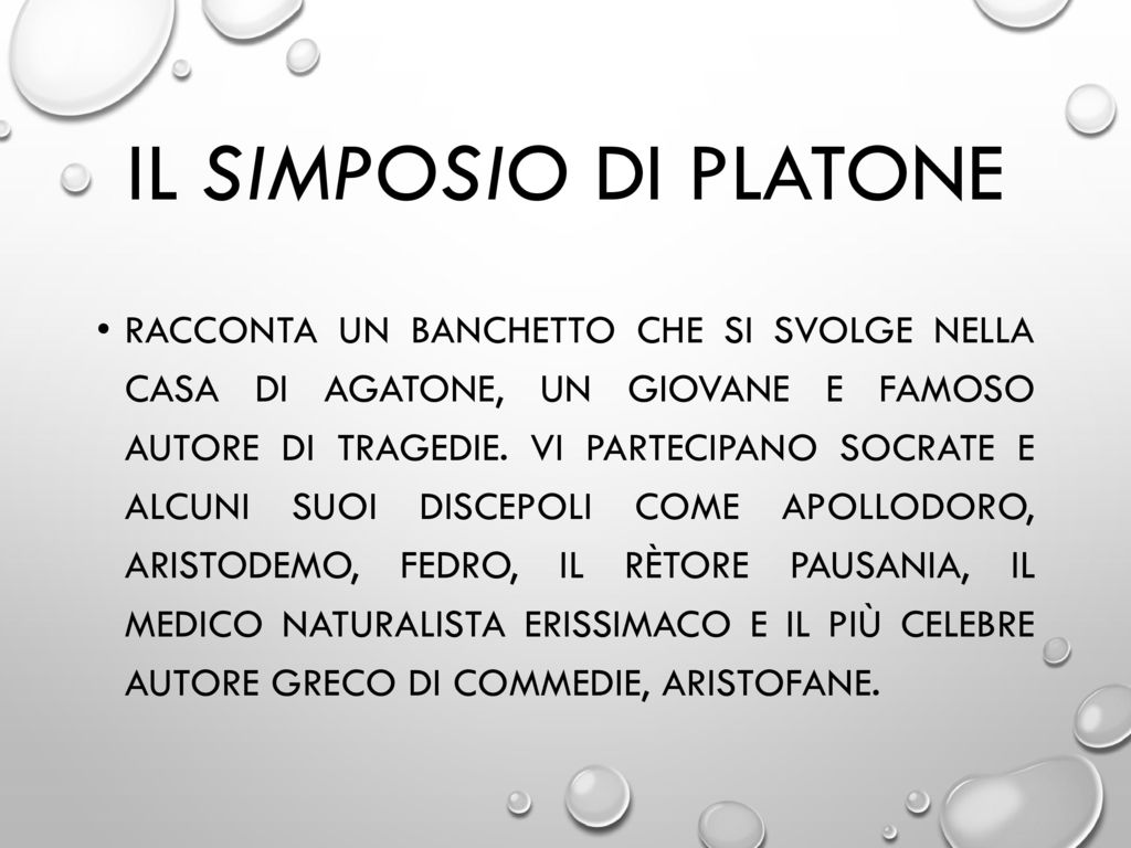 Platone: Simposio. - ppt scaricare