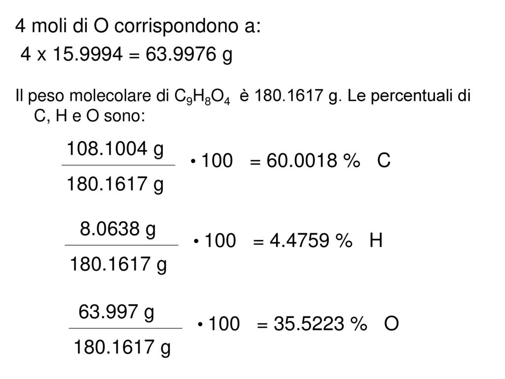 A Quante Moli Di H2o Corrispondono 3 48 G Di H2o H2o Massa Molecolare Uma 1 Mole Di H2o Corrisponde A G 3 48 G G Mol Ppt Scaricare