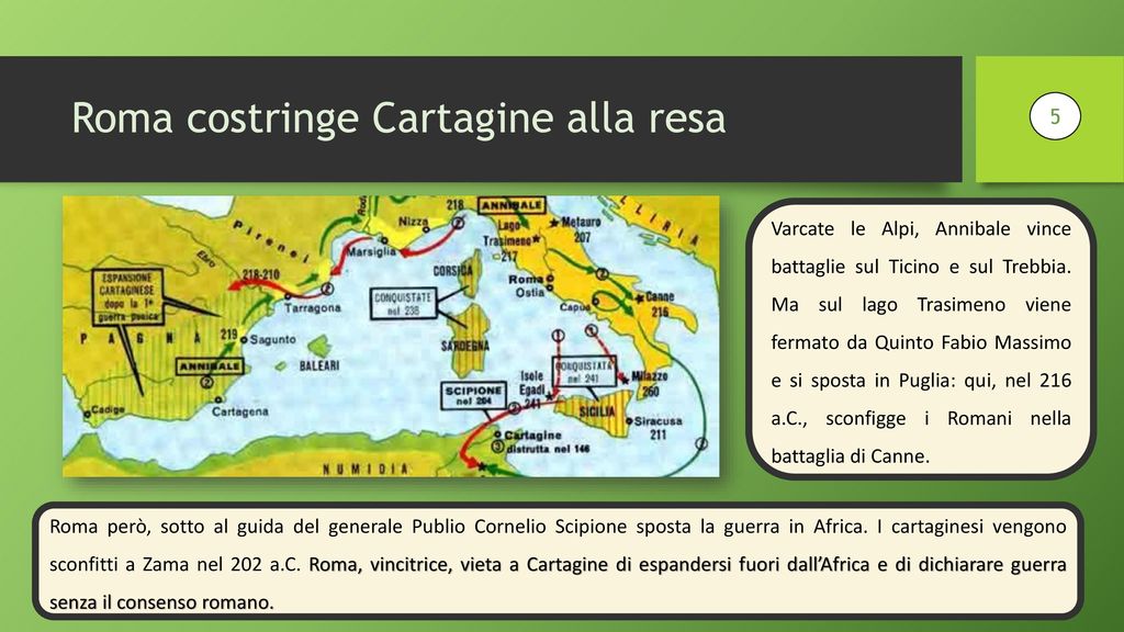 Roma costringe Cartagine alla resa