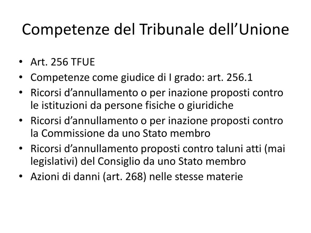 Corso Di Diritto Dell’Unione - Ppt Scaricare