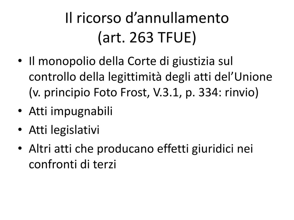 Corso Di Diritto Dell’Unione - Ppt Scaricare