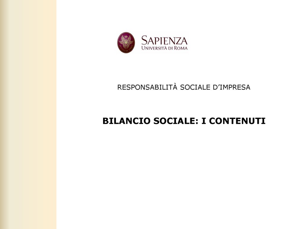 LA RENDICONTAZIONE E IL BILANCIO SOCIALE. - Ppt Scaricare