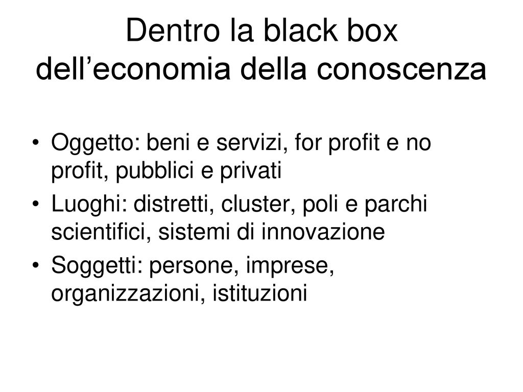 Economia Della Conoscenza - Ppt Scaricare