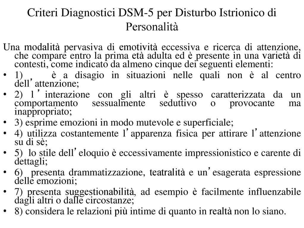 Disturbi di Personalità - ppt scaricare