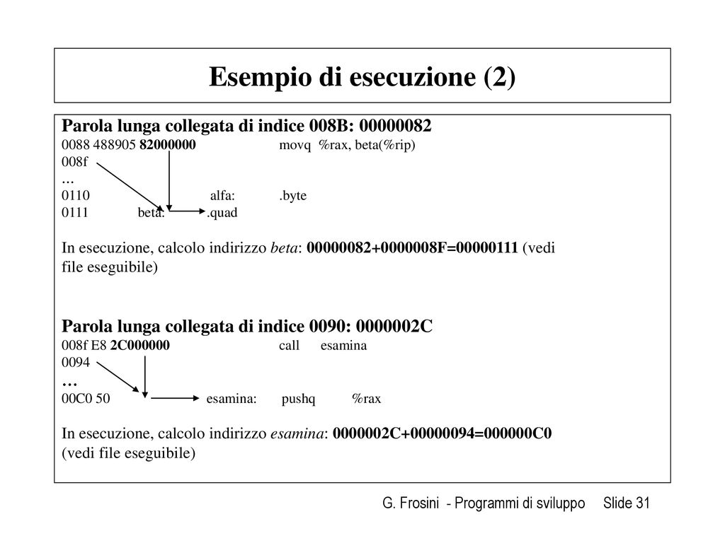 G. Frosini - Programmi di sviluppo Slide 1 - ppt scaricare