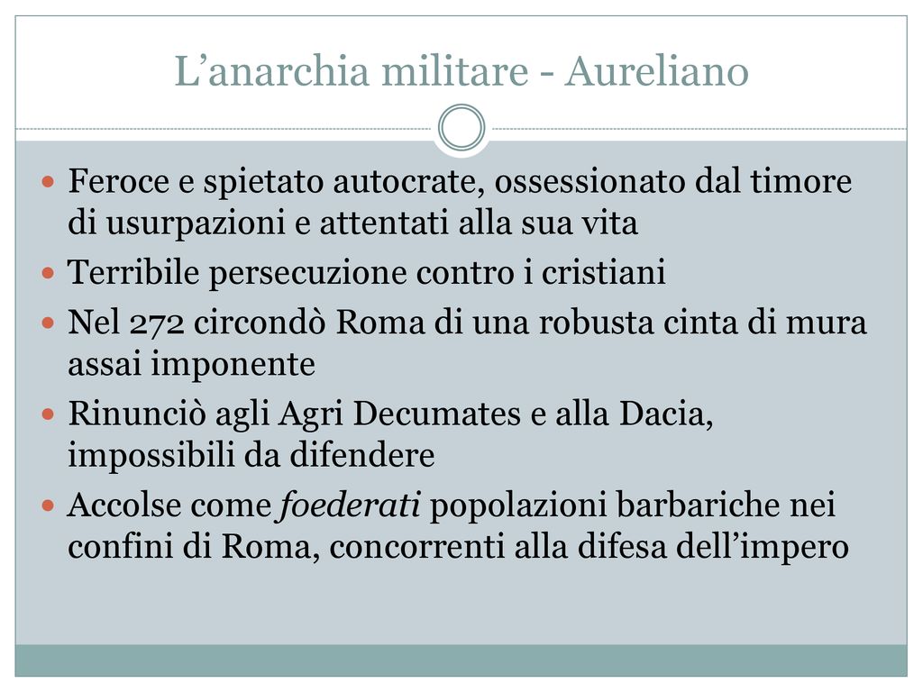 L’anarchia militare - Aureliano