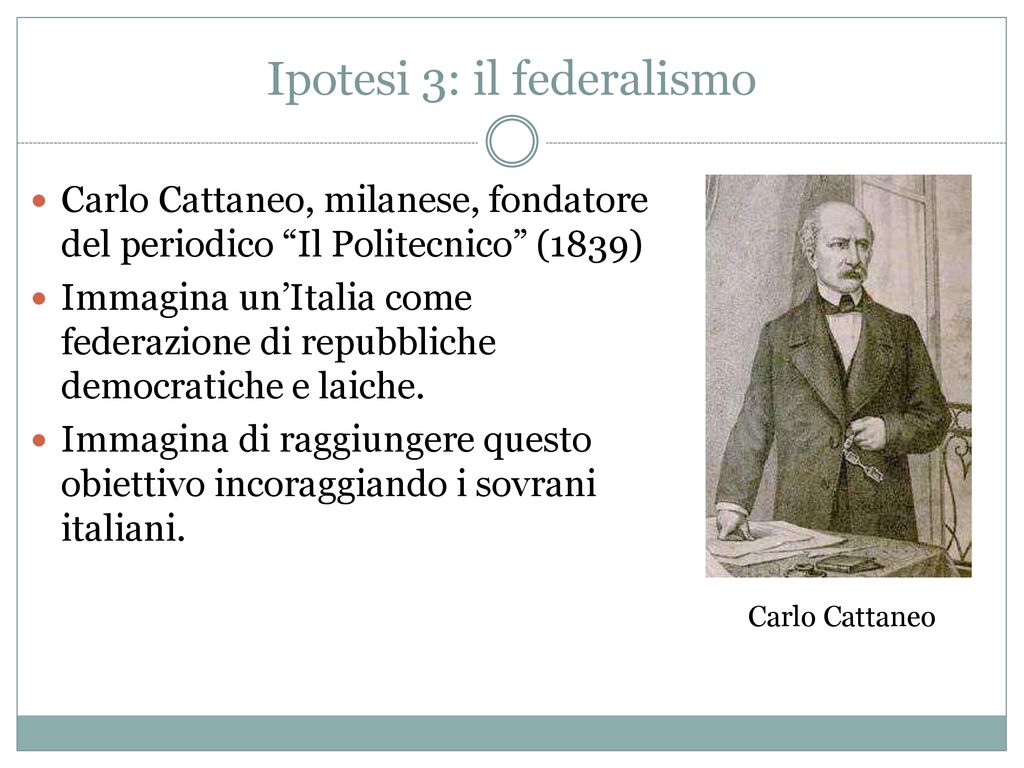 Ipotesi 3: il federalismo