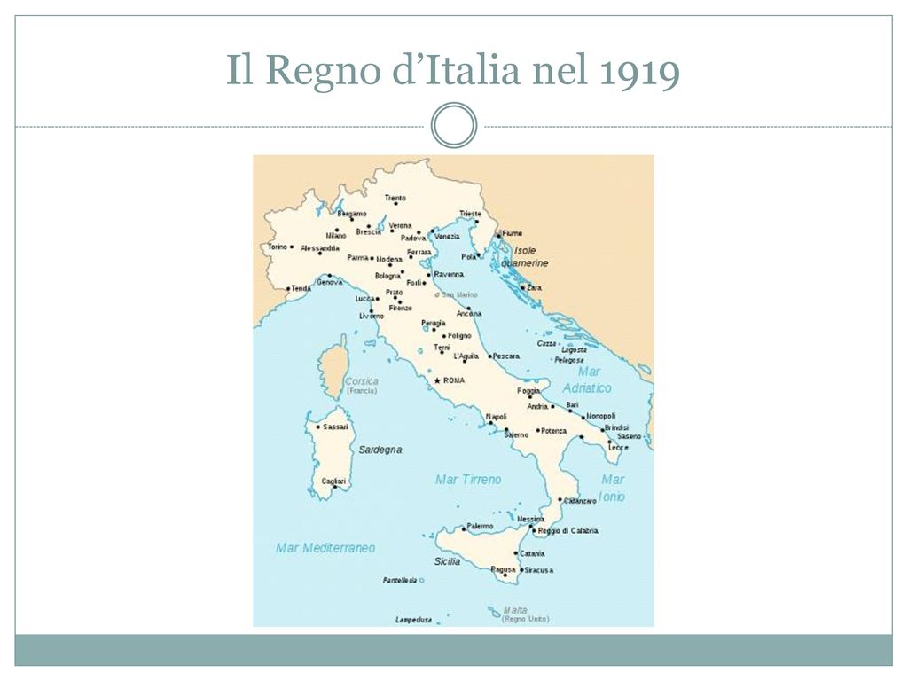 Il Regno d’Italia nel 1919