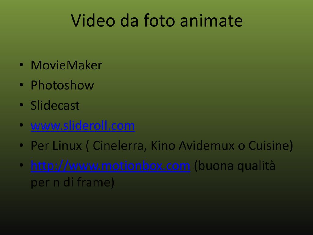 Video da foto animate MovieMaker Photoshow Slidecast