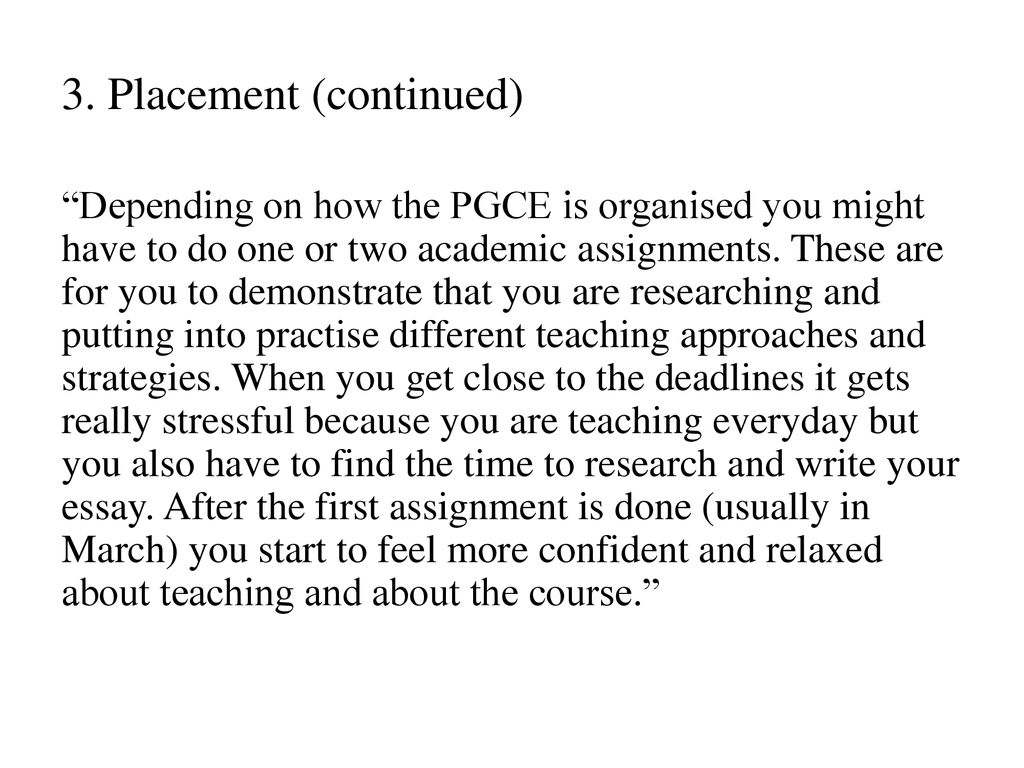 how long are pgce essays