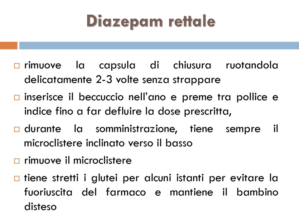 Diazepam Rettale Prezzo