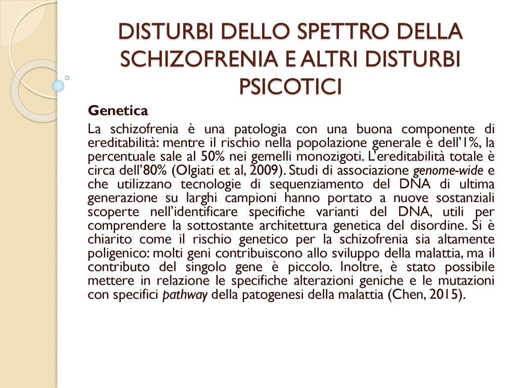 DISTURBI DELLO SPETTRO DELLA SCHIZOFRENIA E ALTRI DISTURBI PSICOTICI - ppt  scaricare